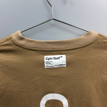 美品◆キャプテンズヘルムゴルフ 長袖Tシャツ ドローストリング ベージュ サイズM メンズ Cph/Golf 【AFB9】