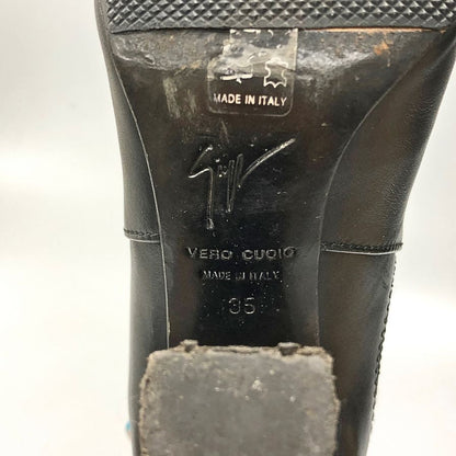 ベロクオイオ ヒールブーツ ブラック サイズ35 VERO CUOIO 約22.5cm【AFC42】