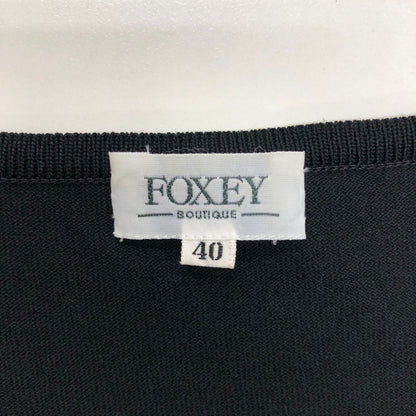 美品◆フォクシー ブティック カーディガン 19018 アセテート 薄手 ブラック レディース サイズ40 FOXEY BOUTIQUE 【AFB4】