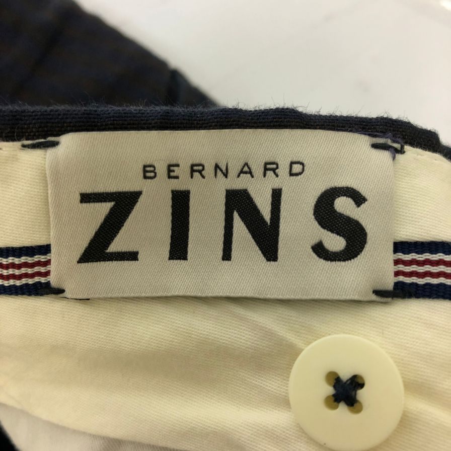 ベルナールザンス トラウザース ストライプ ブラウン ネイビー メンズ サイズ40 BERNARD ZINS【】
