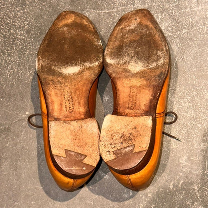 クロケット＆ジョーンズ  プレーントゥ カーフ エイントリー ライトブラウン サイズUK6.5E メンズ CROCKETT&JONES ビジネスシューズ 約25.0cm【LA】【中古】