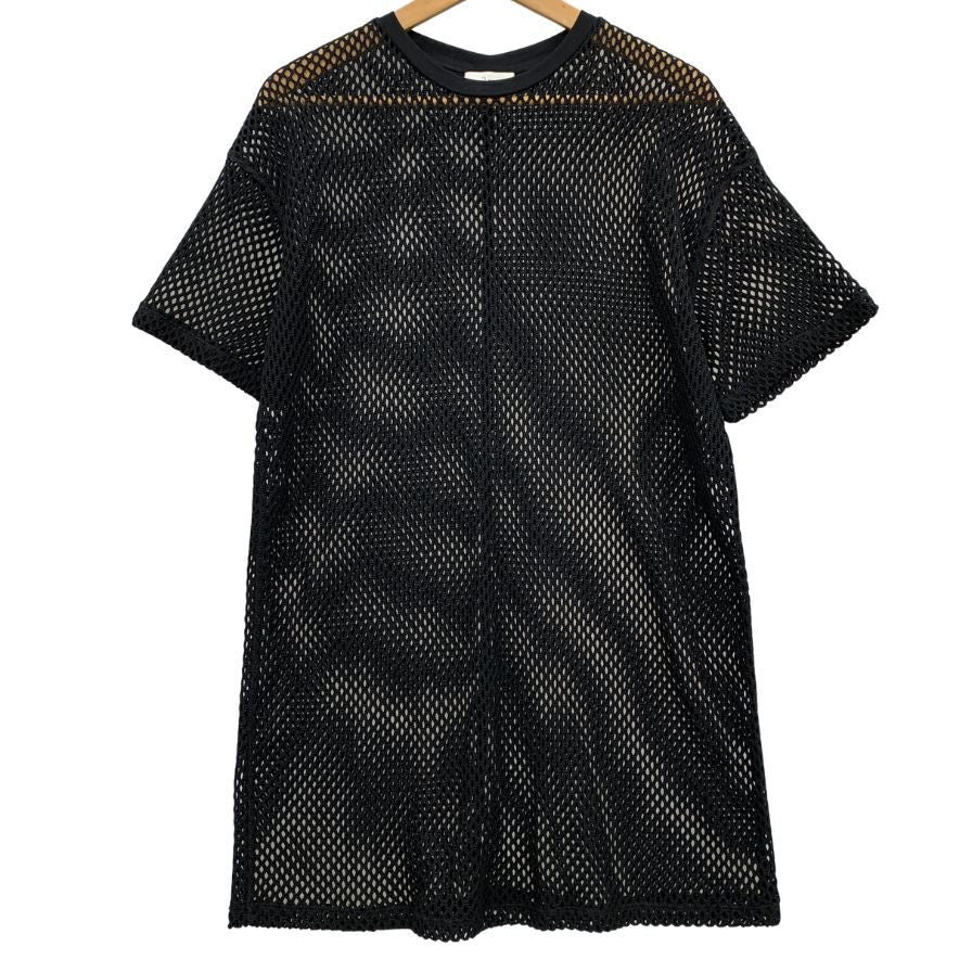 美品◆オットダム メッシュ シャツ レディース サイズ42 ブラック ottod'ame 【AFB32】