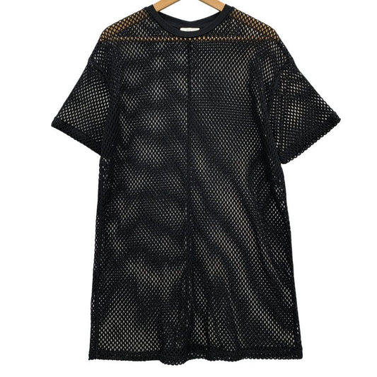 美品◆オットダム メッシュ シャツ レディース サイズ42 ブラック ottod'ame 【AFB32】