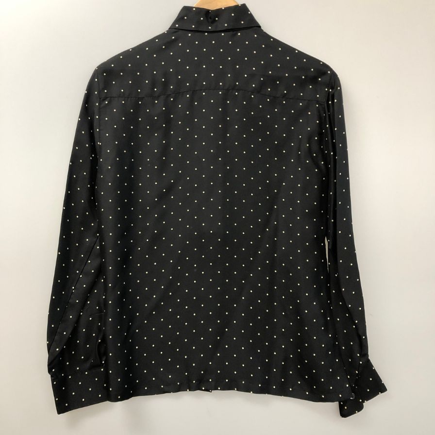 美品◆マックスマーラ  pura seta シャツ シルク ドット柄 レディース ブラック サイズ40 Max Mara 【AFB7】