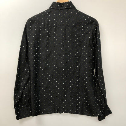 美品◆マックスマーラ  pura seta シャツ シルク ドット柄 レディース ブラック サイズ40 Max Mara 【AFB7】