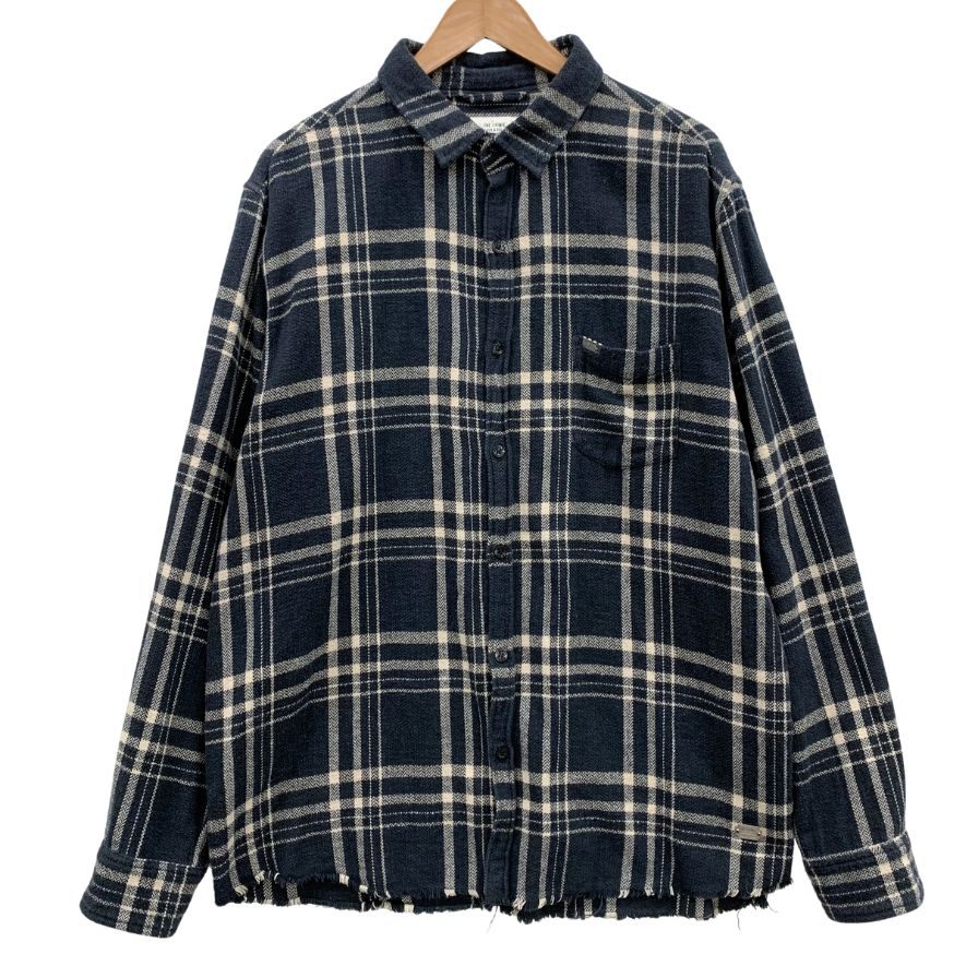 中古◆クライミー  チェック ネルシャツ メンズ サイズXL ネイビー THE CRIMIE 【AFB15】