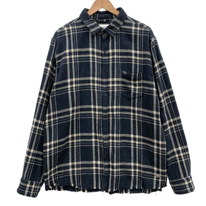 中古◆クライミー  チェック ネルシャツ メンズ サイズXL ネイビー THE CRIMIE 【AFB15】