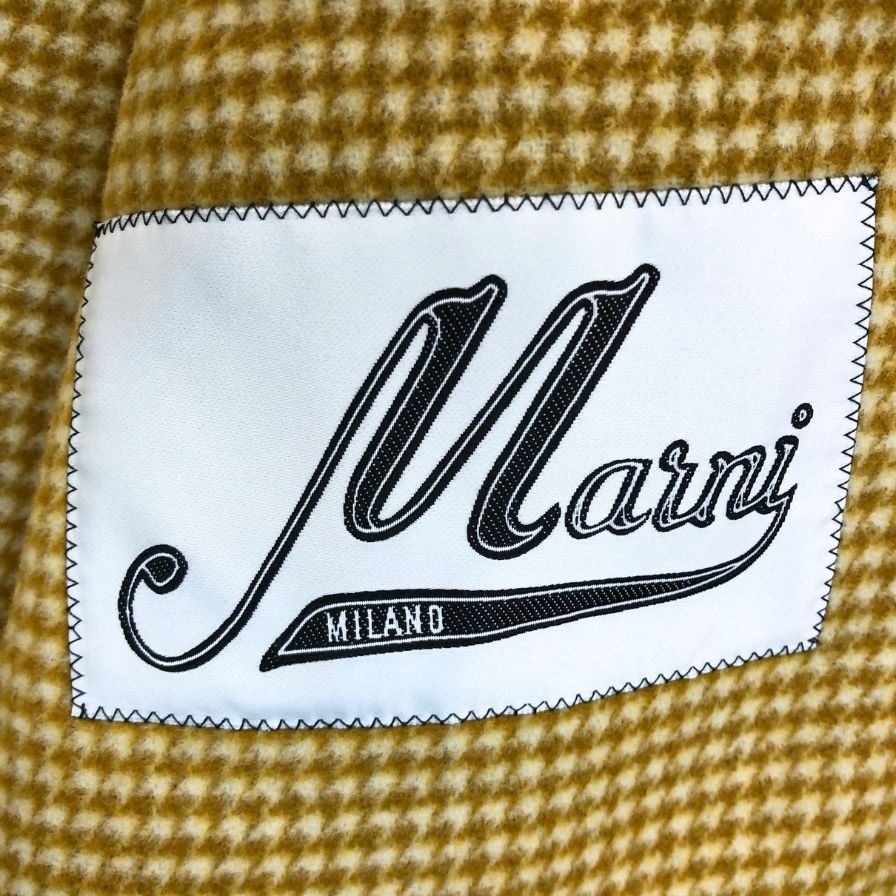 極美品◆マルニ ロングベスト リバーシブル ウール チェック マルチカラー レディース サイズ40 GLMA0050B0 MARNI 【AFA1】