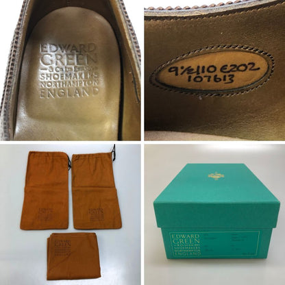 エドワードグリーン レザーシューズ セミブローグ カドガン 202ラスト ブラウン UK9.5E EDWARD GREEN CADOGAN ビジネスシューズ 約28.5cm【LA】【中古】
