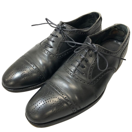 クロケット&ジョーンズ レザーシューズ セミブローグ ウェルベック  ブラック メンズ サイズUK5.5D Crockett&Jone 約24.0cm【AFD2】