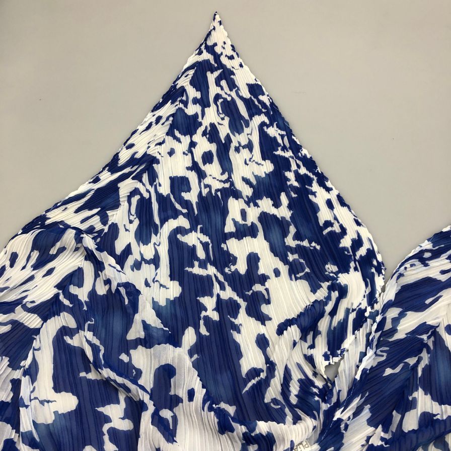プリーツプリーツ イッセイミヤケ ストール 総柄 ポリエステル ショール ブルー PLEATS PLEASE ISSEY MIYAKE【AFB49】