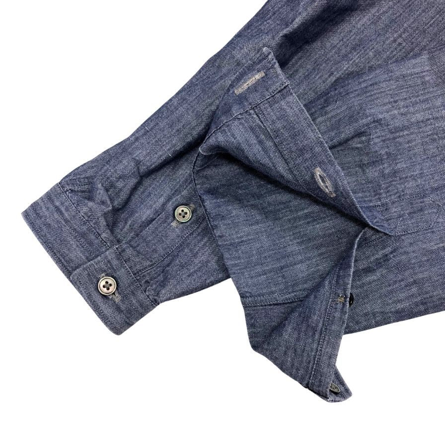 美品◆ユナイテッドアローズ シャンブレー  長袖シャツ ブルー  レディース サイズ39  UNITED ARROWS 【AFB29】