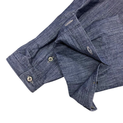 美品◆ユナイテッドアローズ シャンブレー  長袖シャツ ブルー  レディース サイズ39  UNITED ARROWS 【AFB29】