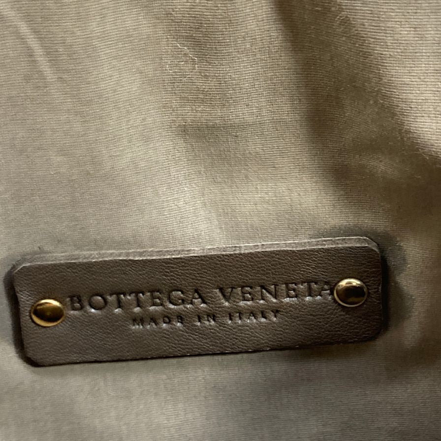 ボッテガヴェネタ ポーチ イントレチャート 化粧ケース レザー ダークブラウン BOTTEGA VENETA【AFE10】【中古】