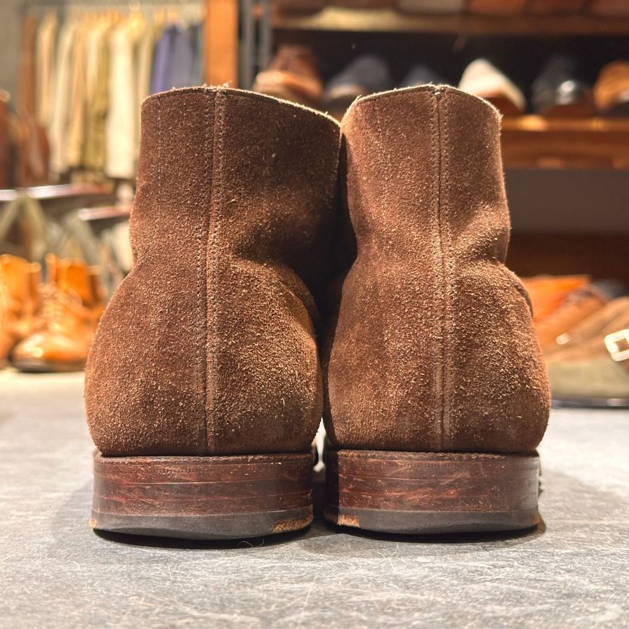 クロケット＆ジョーンズ チャッカブーツ チャッカ アンラインド スエード ブラウン サイズUK8D メンズ CROCKETT&JONES ブーツ 約26.5cm【LA】【中古】