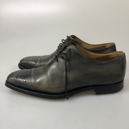 ステファノブランキーニ レザーシューズ ホールカット グレー サイズ6.5 メンズ STEFANO BRANCHINI 約25.5cm【PTM8】