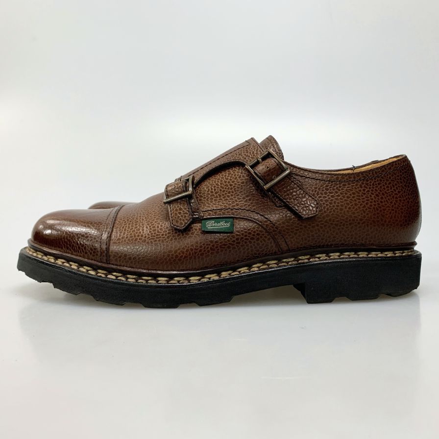 Paraboot WILLIAM ウィリアム ダブルモンク ブラウン UK7.5 International Gallery BEAMS（インターナショナルギャラリー