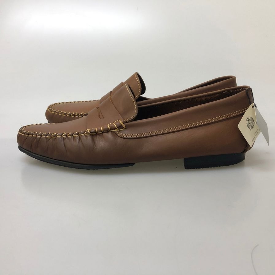 レノマ レザーシューズ スリッポン デッキシューズ メンズ 27cm ブラウン renoma 約27.0cm【AFD3】