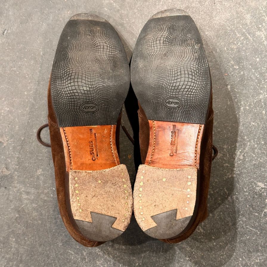 クロケット＆ジョーンズ チャッカブーツ チャッカ アンラインド スエード ブラウン サイズUK8D メンズ CROCKETT&JONES ブーツ 約26.5cm【LA】【中古】