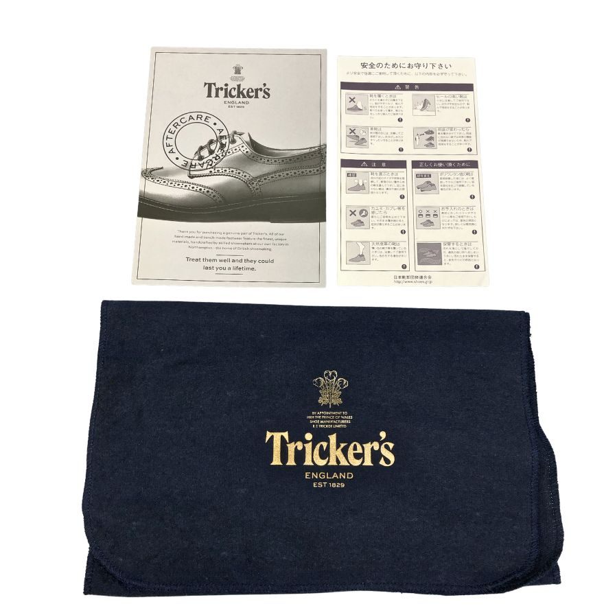 トリッカーズ 5634 ストゥー ウィングチップ メンズ サイズ 5 ブラック Trickers 約24.0cm【AFD9-2】