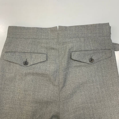 ユニバーサルランゲージ×VITALE BARBERIS CANONICO スラックス カノニコ ウール 2タック ストラップ メンズ グレー サイズSS UNIVERSAL LANGUAGE 【AFB19】
