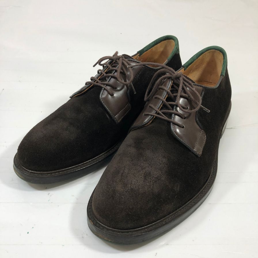 ポールスミス レザーシューズ スエード プレーントゥ ダークブラウン メンズ UK6 Paul smith 約24.5cm【AFD8】