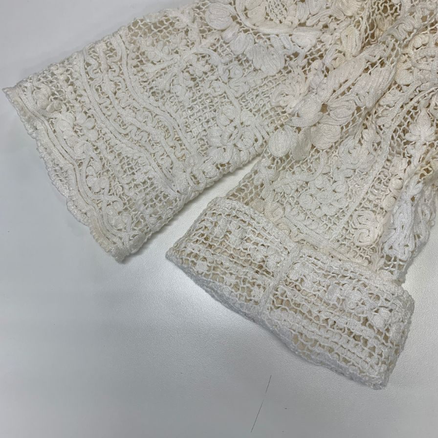中古■ドルチェガッバーナ レース コットン ジャケット ホワイト サイズ40 レディース DOLCE&GABBANA 【AFB36】