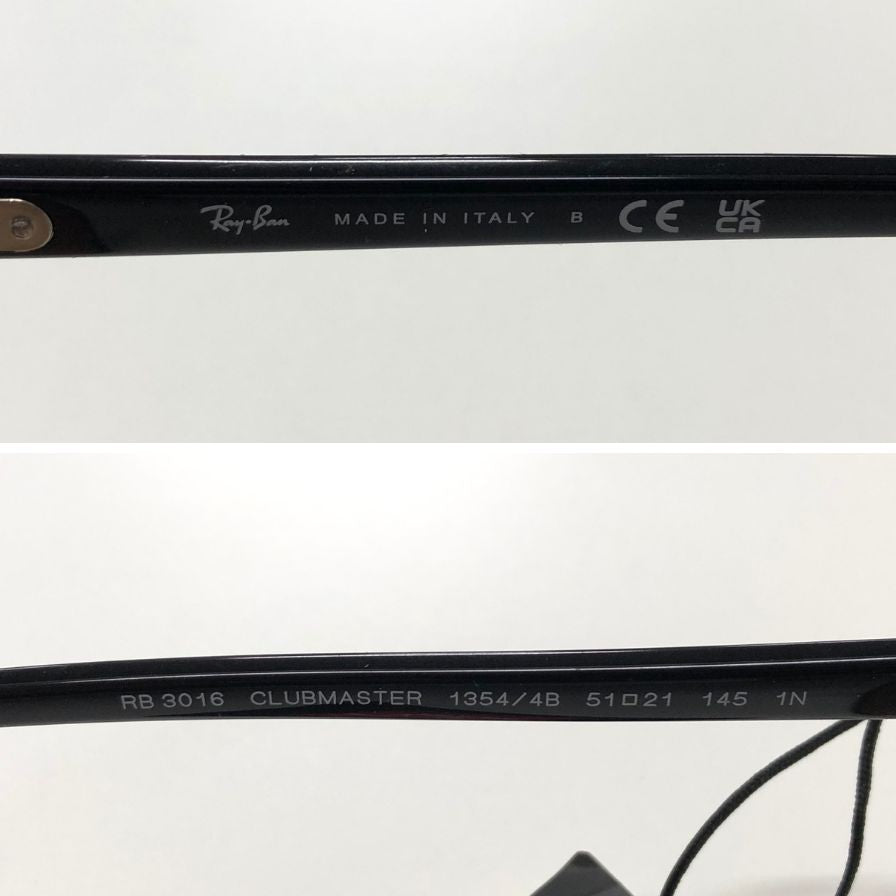 レイバン サングラス クラブマスター RB3016 メンズ ブラック 1354/4B 51□21 145 1N Ray-Ban CLUBMASTER【AFI18-2】