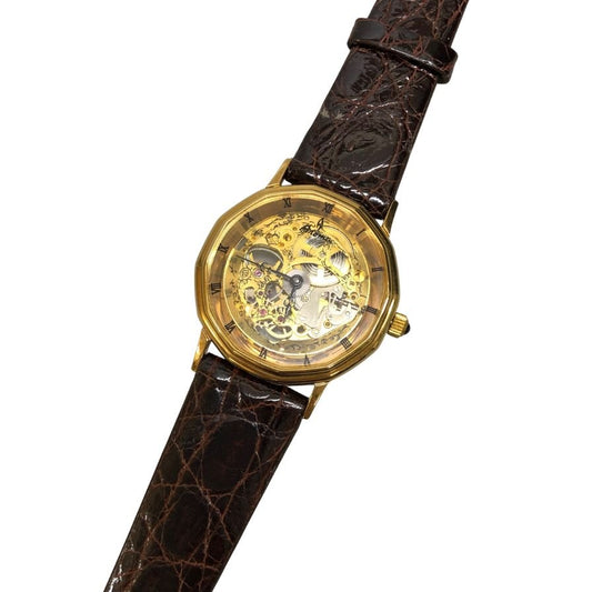 アロマ 手巻き時計 スケルトン ゴールド レディース AROMA【AFI16】