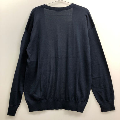 新品同様◆キャッシュ＆バルバ カーディガン ウーステッドカシミヤ 150 ネイビー メンズ サイズ2 IMWSW002 Cash&Barba 【AFB17】