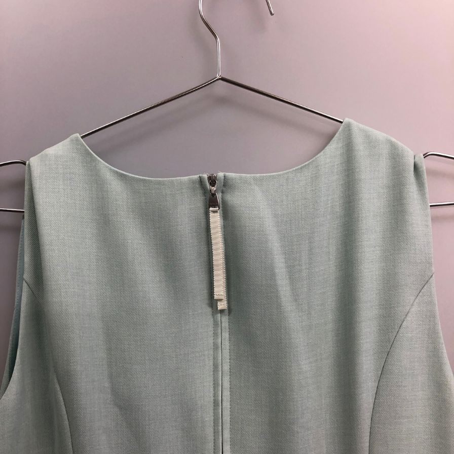 美品◆フォクシーニューヨーク ノースリーブワンピース 35722-NA0FG905L レディース ブルー サイズ40 FOXEY NEW YORK 【AFB36】
