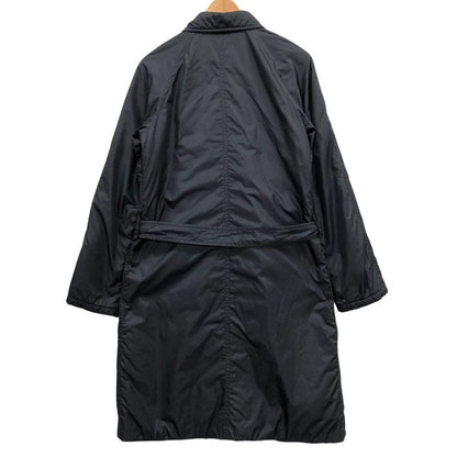 極美品◆アルベルト アスペジ キルティングコート 中綿 ナイロン トレンチ ロング ブラック メンズ サイズM ALBERTO ASPESI 【AFB32】