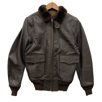 極美品◆J.A. デュボウ レザージャケット レプリカ G-1 J-7823AER G-1 USA製 サイズ38 メンズ ダークブラウン ゴートスキン JA DUBOW 【AFG1】