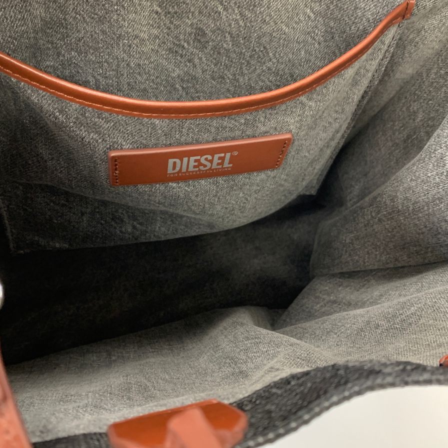 ディーゼル トートバッグ 2way ショルダー プリント キャンバス ブラック グレー DIESEL VENEZIA【AFE10】
