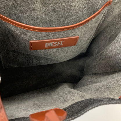 ディーゼル トートバッグ 2way ショルダー プリント キャンバス ブラック グレー DIESEL VENEZIA【AFE10】