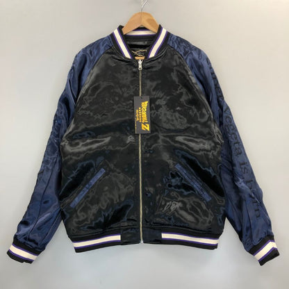 新品同様◆絡繰魂×ドラゴンボールZ リバーシブルスカジャン 超ベジータ メンズ サイズL  ブルー系 【AFB9】