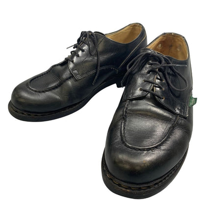 パラブーツ レザーシューズ シャンボード Uチップ リスレザー ブラック サイズUK7.5F PARABOOT 約26.0cm【AFC28】