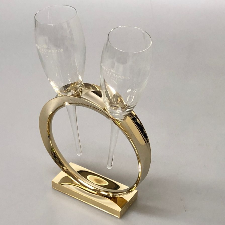 モエシャンドン グラススタンド ペア リングホルダー MOET&CHANDON【AFI26】【中古】