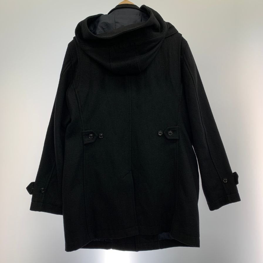 中古◆キャサリンハムネットロンドン キルティングライナー付  ウールコート ブラック メンズL Katharine Hamnett LONDON 【AFF23】