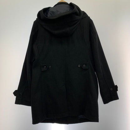 中古◆キャサリンハムネットロンドン キルティングライナー付  ウールコート ブラック メンズL Katharine Hamnett LONDON 【AFF23】
