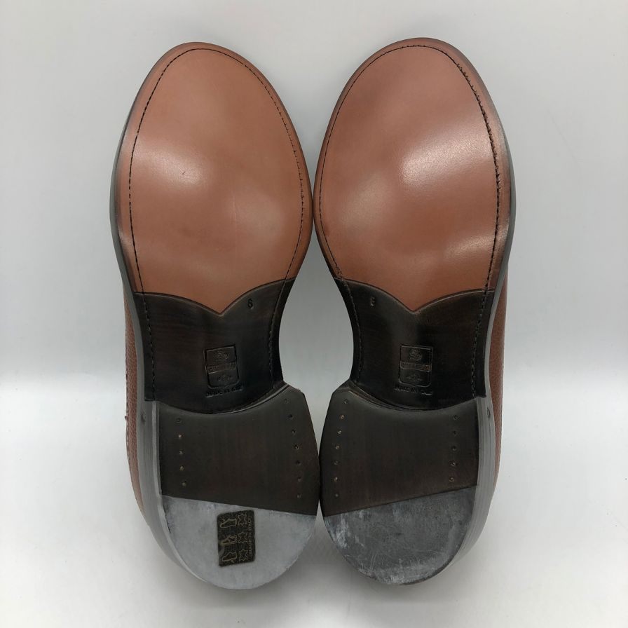 オキーフ レザーシューズ フルブローグ グレインレザー ブラウン メンズ サイズ6 O'KEEFFE 約25.0cm【AFD13】