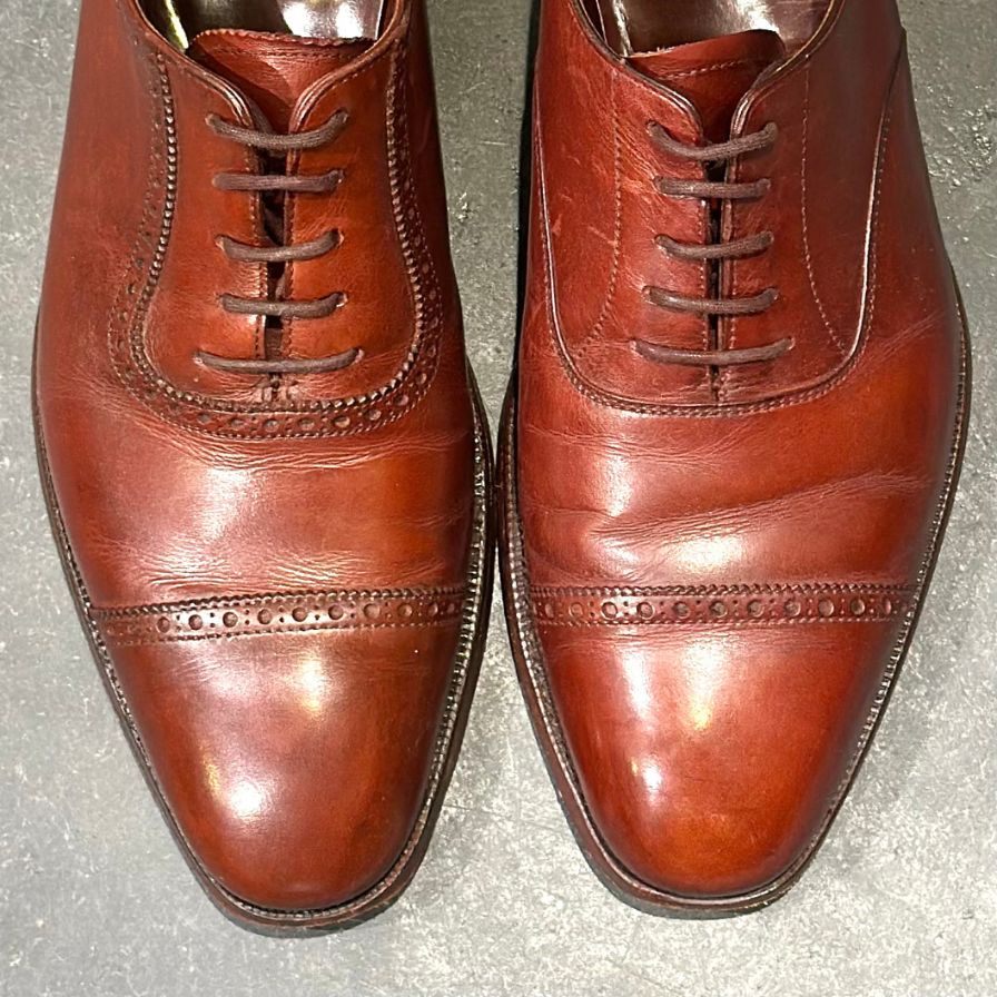 クロケット&ジョーンズ レザーシューズ アルバニー アデレード カーフ ブラウン メンズ サイズUK6D Crockett&Jones ビジネスシューズ 約24.5cm【LA】【中古】