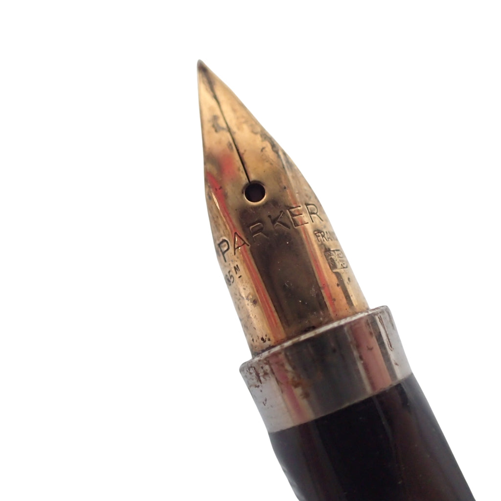 中古◆パーカー 万年筆 スターリングシルバー ペン先585 フランス製 PARKER【AFI16】