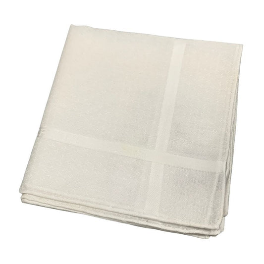 エルメス ハンカチ コットン100% ホワイト レディース HERMES【AFB53】【中古】