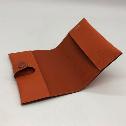 エルメス U刻印 Passport R.M.S パスポートケース ユニセックス  オレンジ HERMES【AFI14】【中古】