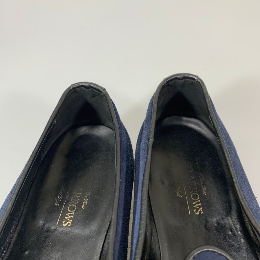 ユナイテッドアローズ ベルジャンシューズ  スエード ネイビー  サイズ40 UNITED ARROWS 約25.0cm【YB2】
