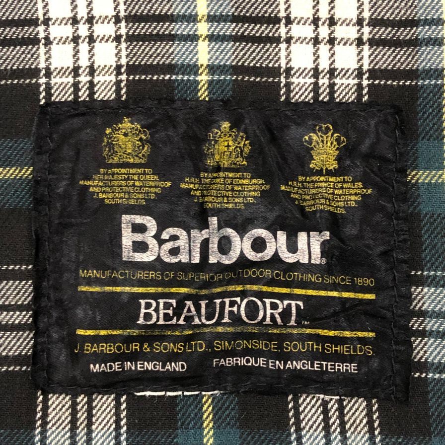 中古◆バブアー ビューフォート オイルドジャケット 3ワラント イングランド製 カーキ メンズ サイズ表記なし Barbour BEAUFORT 【AFB32】