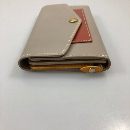 グレンロイヤル 長財布 二つ折り財布 フラップボタン ブライドルレザー グレー系 ゴールド金具 GLENROYAL【AFB54】