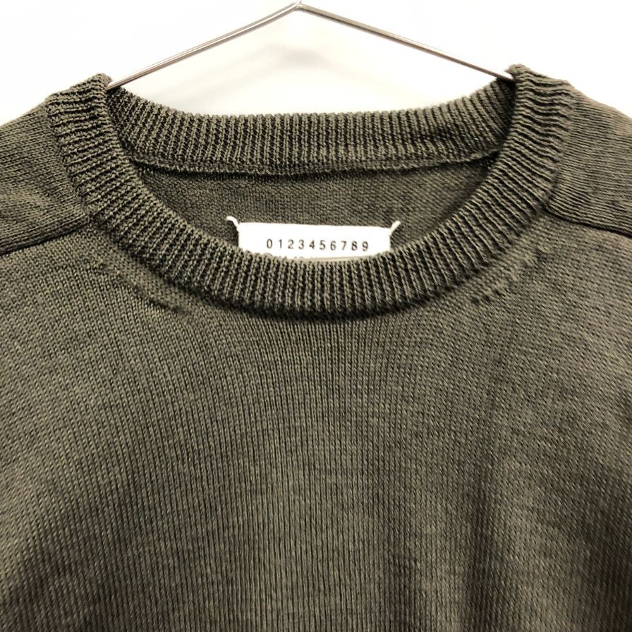 中古■マルタン マルジェラ 10 クルーネックセーター ディアナ期 イタリア製 メンズ サイズ不明 カーキ Martin Margiela 【AFB13】