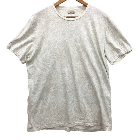 美品◆エトロ 半袖Tシャツ 総柄 サイズXXL メンズ ホワイト ETRO 【AFB20】